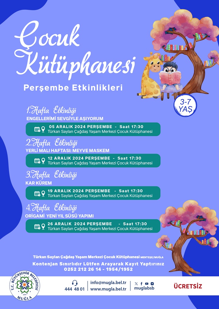 Çocuk Kütüphanesi Perşembe Etkinlikleri